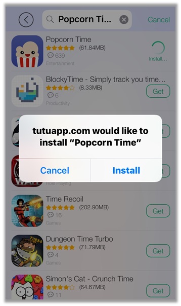 popcorn time app ios