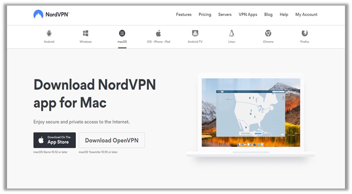 install nordvpn on mac